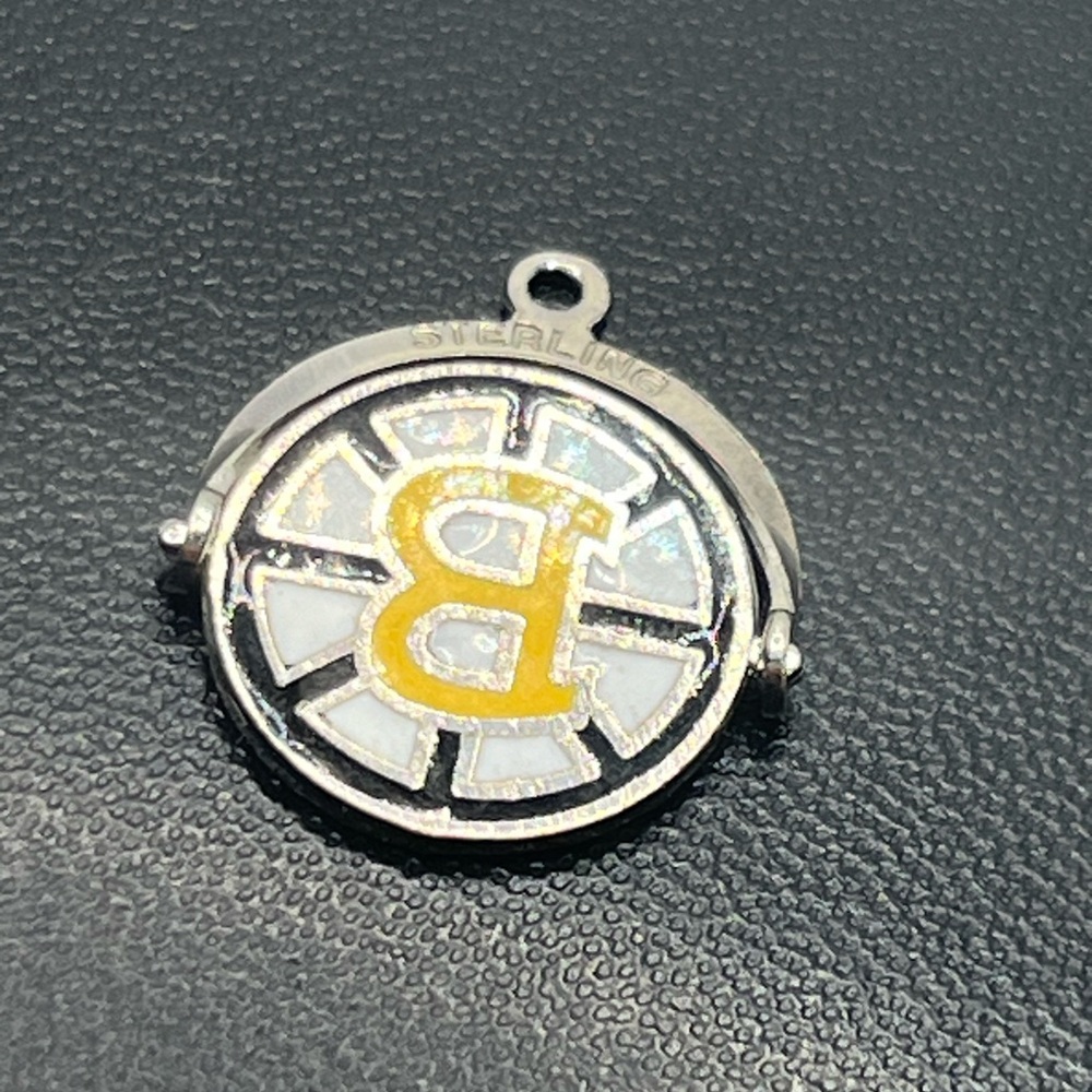 Boston Bruins NHL Hockey charm Pendant for necklace sterling silver enamel - Picture 8 of 13